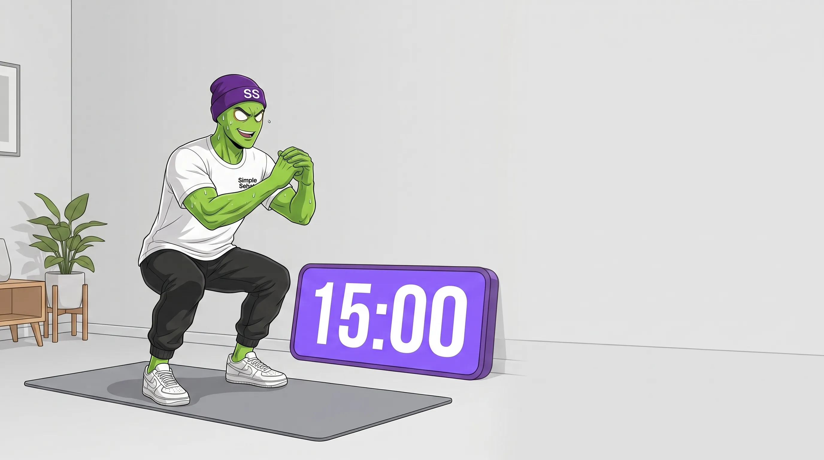 Workout 15 menit di rumah tanpa alat untuk pemula